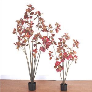 Árvore Bonsai Vermelha Artificial